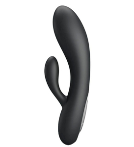 Černý kompaktní vibrátor králíček