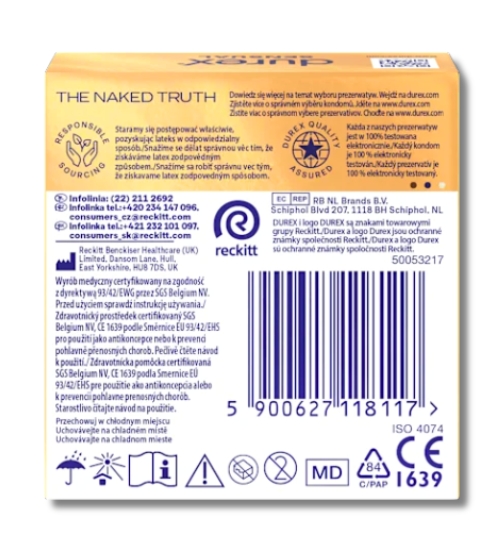 Supertenké Durex Sensual 3 ks