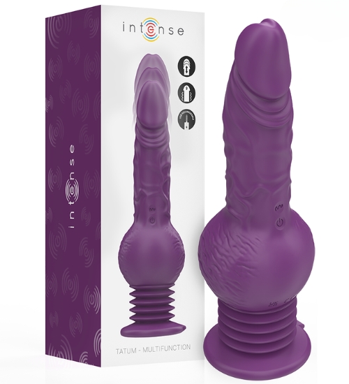 Fialový vibrátor s pohybem nahoru a dolů