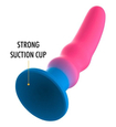 Růžovo-modré anální dildo se třpytkami Mythology
