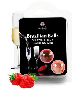 Brazilské masážní kuličky s vůní jahody