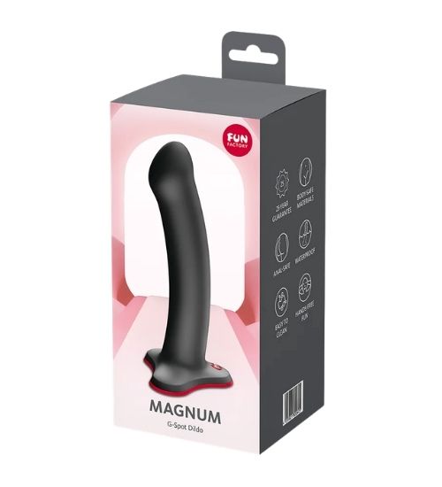 Silikonové černé dildo s červenou přísavkou