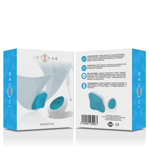 Tyrkysový kalhotkový vibrátor s dálkovým ovládáním