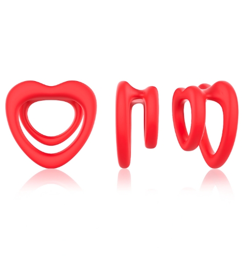 Dvojitý prsten se srdcem