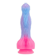 Pastelově modro-růžové dildo Epic s 3D strukturou
