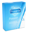 Žebrované kondomy Pasante Passion 3 ks