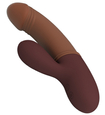 Hnědý vibrátor pro bod G a klitoris 