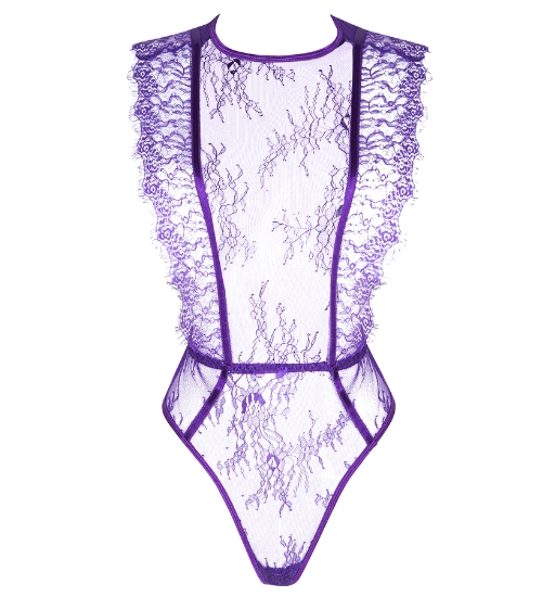 Fialové krajkové body Emiliana