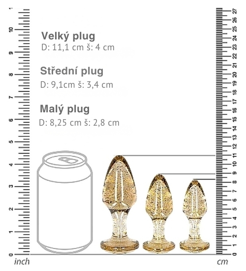 Sada akrylových třpytivých zátek