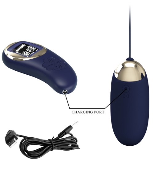 Vibrační fialové vajíčko s dálkovým ovládáním LCD