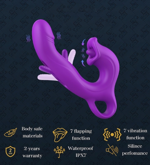 Fialový vibrátor s flappingem