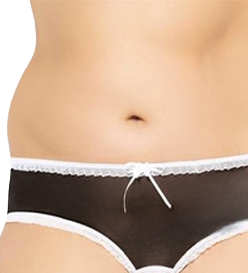 Průhledné kalhotky s výřezem v rozkroku