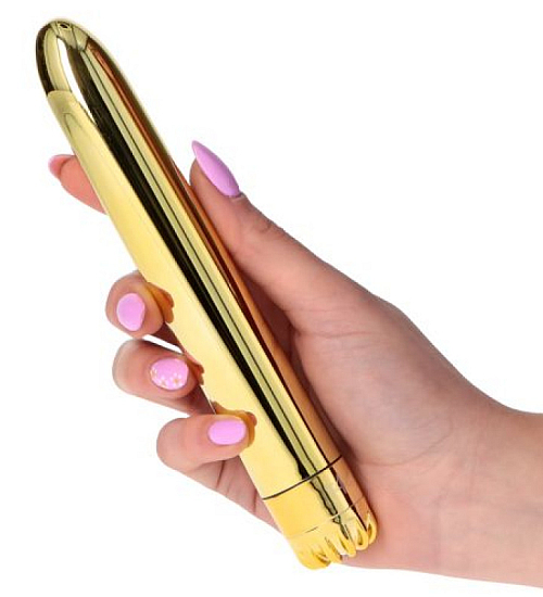 Kluzký zlatý vibrátor