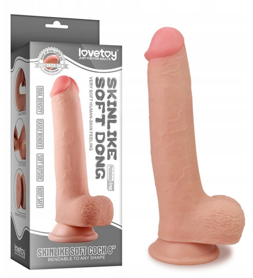 Pružné dildo s kůží