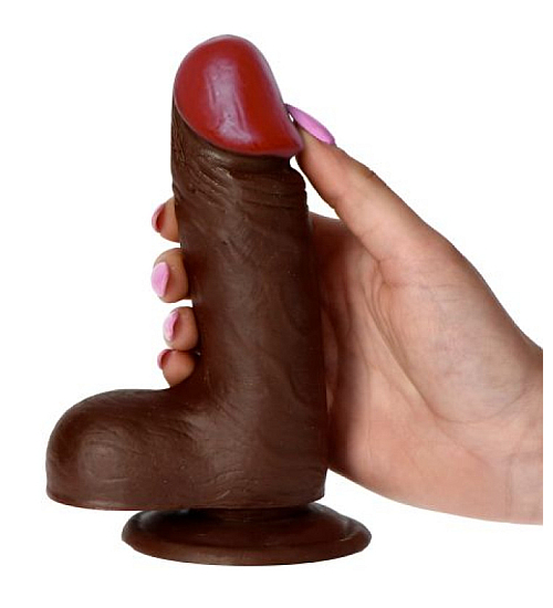 Vibrátor s přísavkou hnědý