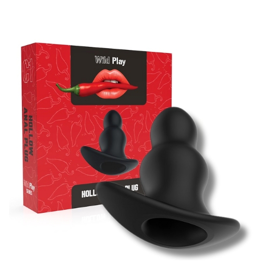 Silikonový anální kolík s tunelem