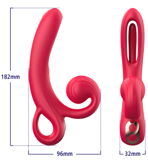 Vibrátor se stimulací jazyka a klitorisu