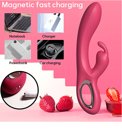 Vodotěsný vibrátor s výstupkem na klitoris