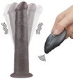 Tmavé dildo s bezdrátovým dálkovým ovládáním