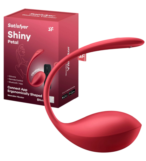 Vibrační červené vajíčko Satisfyer – ovladač + aplikace