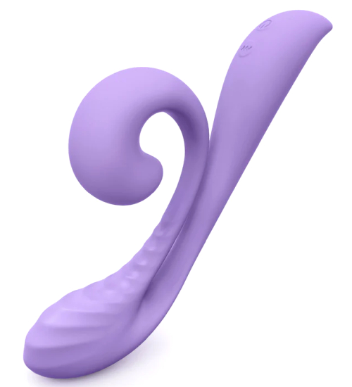 Fialový flirtující multitaskingový vibrátor