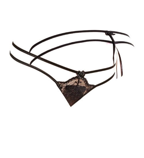 Skromná krajková tanga s otvorem