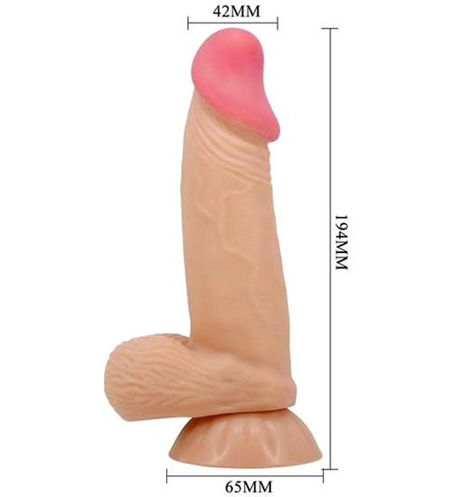 Realistický 19centimetrový penis