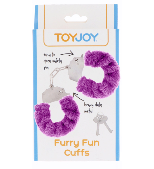 Pouta s kožešinou - fialová