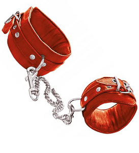 Červená pouta - kožená