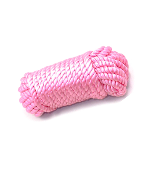 Růžové lano shibari 10m