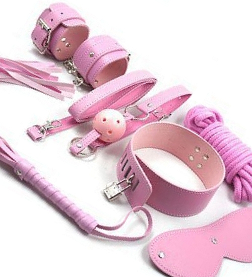 Růžová sada BDSM - 7 kusů
