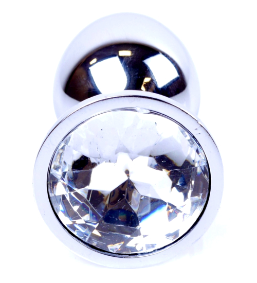 Stříbrná zirkonová zástrčka