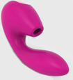 Růžový vibrátor se sací stimulací klitorisu