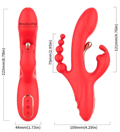 Rabbit vibrátor s análním stimulátorem