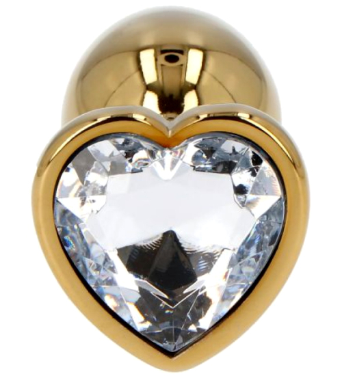 Zlatá zátka s diamantovým srdcem