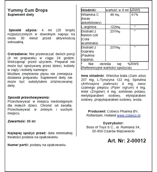 Kapky pro zlepšení chuti spermatu