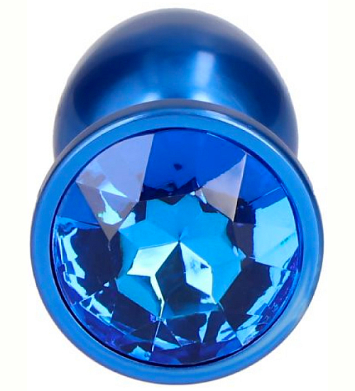 Modrý anální kolík s krystalem