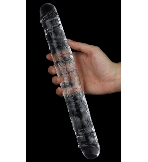 Průhledné dvojité dildo