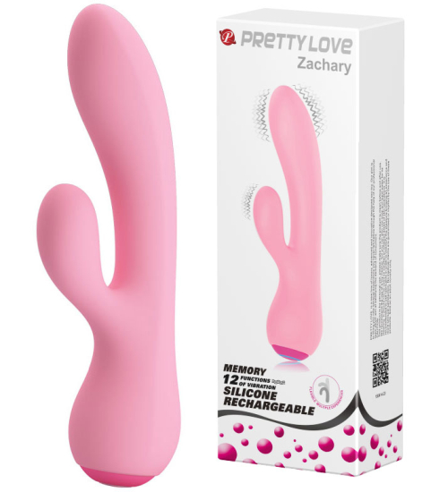 Flexibilní růžový vibrátor 12 vibrací