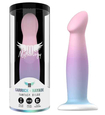 Modro-růžové silikonové dildo Mythology