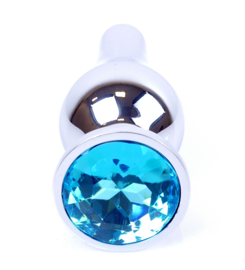 Stříbrný anální kolík s diamantem