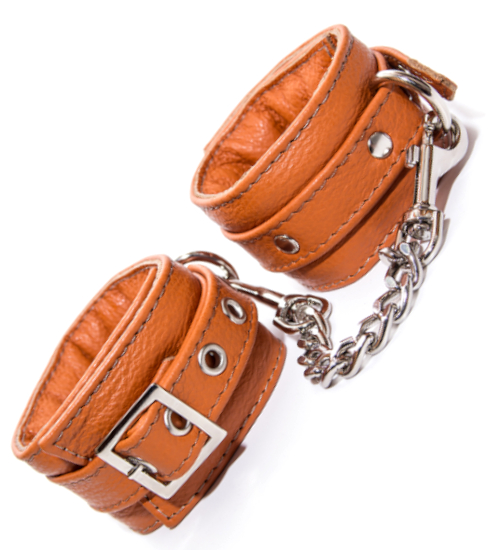 Hnědá kožená pouta