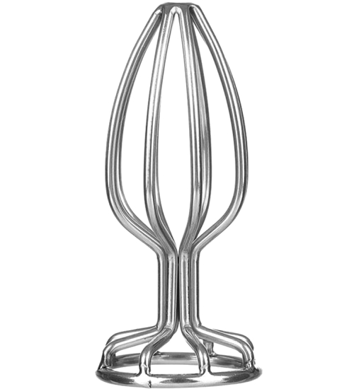 Kovový anální kolík s žebrováním