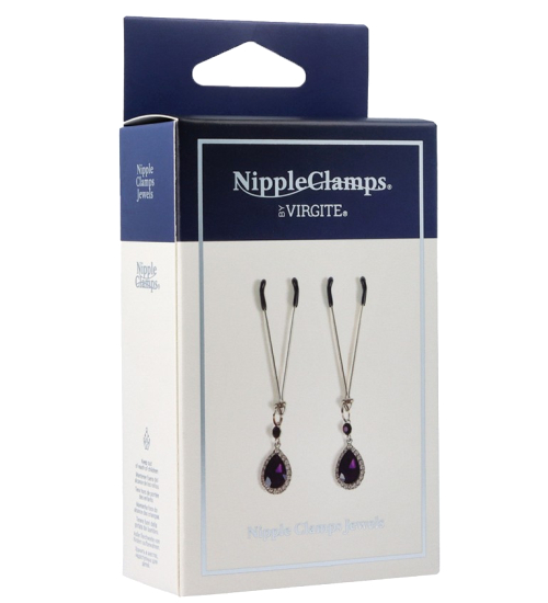 Svorky na bradavky - fialový diamant