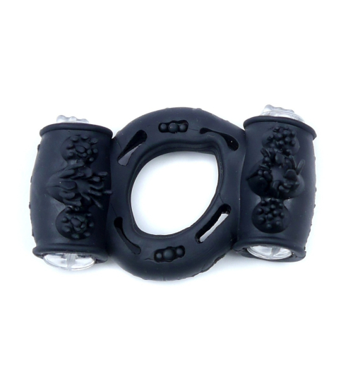 Černý vibrační erekční kroužek