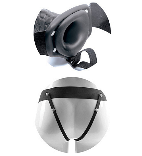 Černá připínací protéza - Real Rapture - 20,5 cm