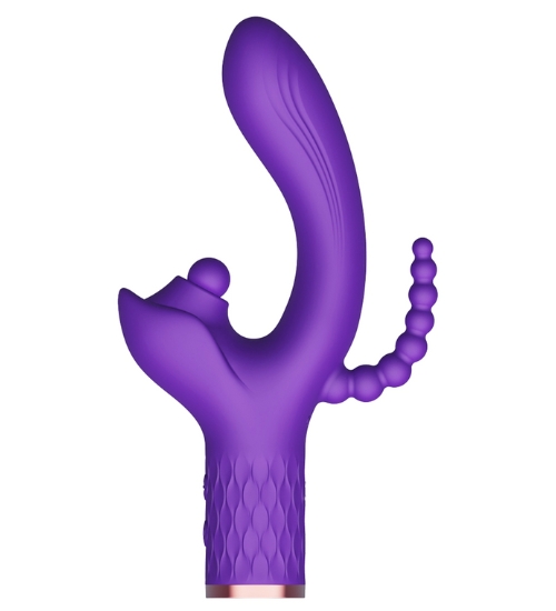 Fialový vibrátor s trojitým uspokojením