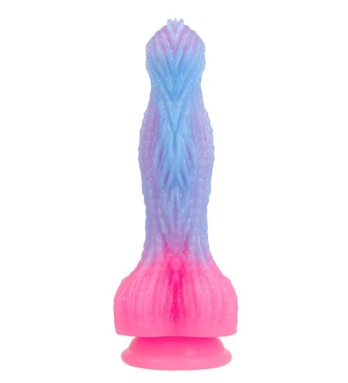 Pastelově modro-růžové dildo Epic s 3D strukturou