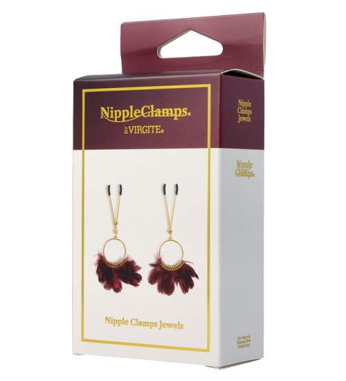 Svorky na bradavky s peřím