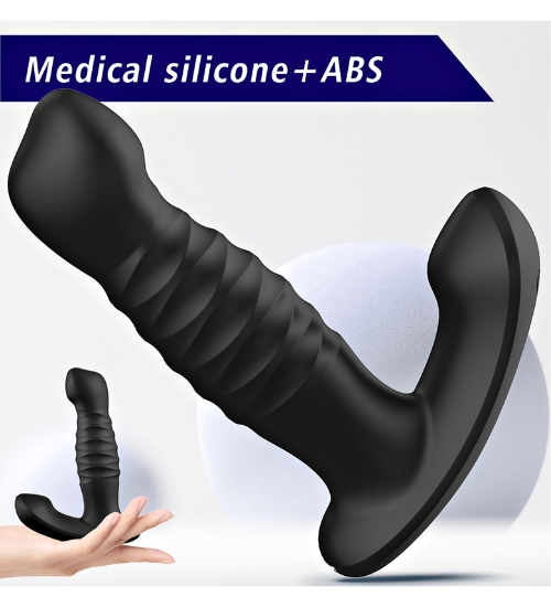 Přírazový masážní stimulátor prostaty s bezdrátovým ovladačem